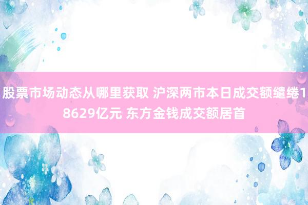 股票市场动态从哪里获取 沪深两市本日成交额缱绻18629亿元 东方金钱成交额居首