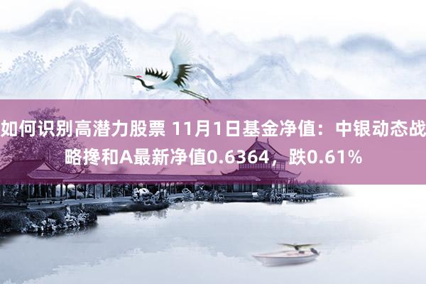 如何识别高潜力股票 11月1日基金净值：中银动态战略搀和A最新净值0.6364，跌0.61%