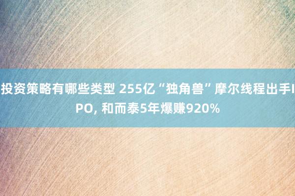 投资策略有哪些类型 255亿“独角兽”摩尔线程出手IPO, 和而泰5年爆赚920%