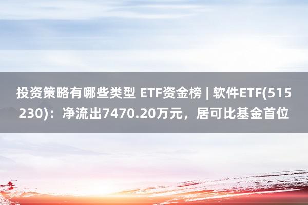 投资策略有哪些类型 ETF资金榜 | 软件ETF(515230)：净流出7470.20万元，居可比基金首位