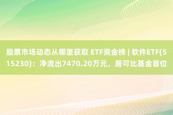 股票市场动态从哪里获取 ETF资金榜 | 软件ETF(515230)：净流出7470.20万元，居可比基金首位