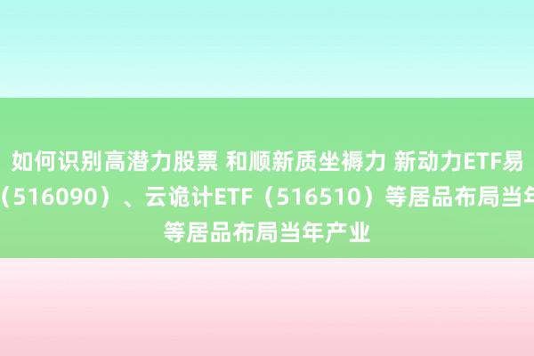 如何识别高潜力股票 和顺新质坐褥力 新动力ETF易方达（516090）、云诡计ETF（516510）等居品布局当年产业