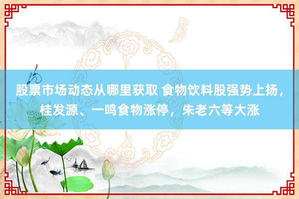 股票市场动态从哪里获取 食物饮料股强势上扬，桂发源、一鸣食物涨停，朱老六等大涨