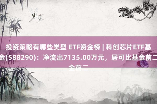 投资策略有哪些类型 ETF资金榜 | 科创芯片ETF基金(588290)：净流出7135.00万元，居可比基金前二