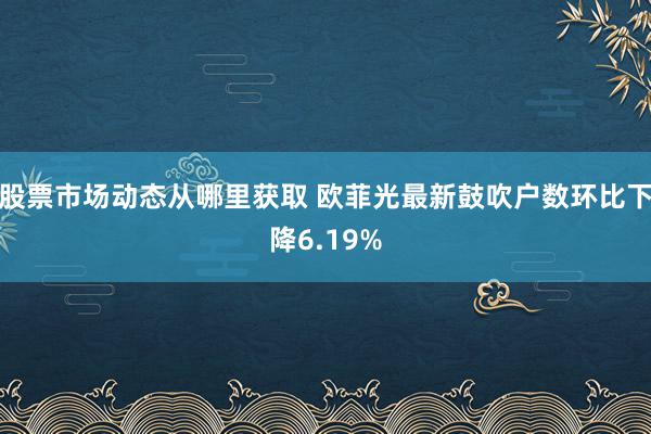 股票市场动态从哪里获取 欧菲光最新鼓吹户数环比下降6.19%