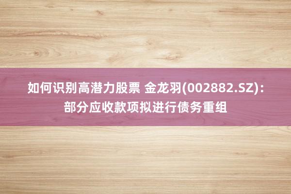 如何识别高潜力股票 金龙羽(002882.SZ)：部分应收款项拟进行债务重组