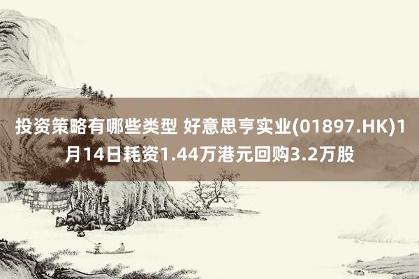 投资策略有哪些类型 好意思亨实业(01897.HK)1月14日耗资1.44万港元回购3.2万股