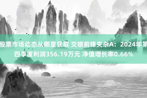 股票市场动态从哪里获取 交银前锋夹杂A：2024年第四季度利润356.19万元 净值增长率0.66%